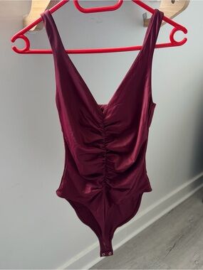 Burgundy Forever 21 bodysuit